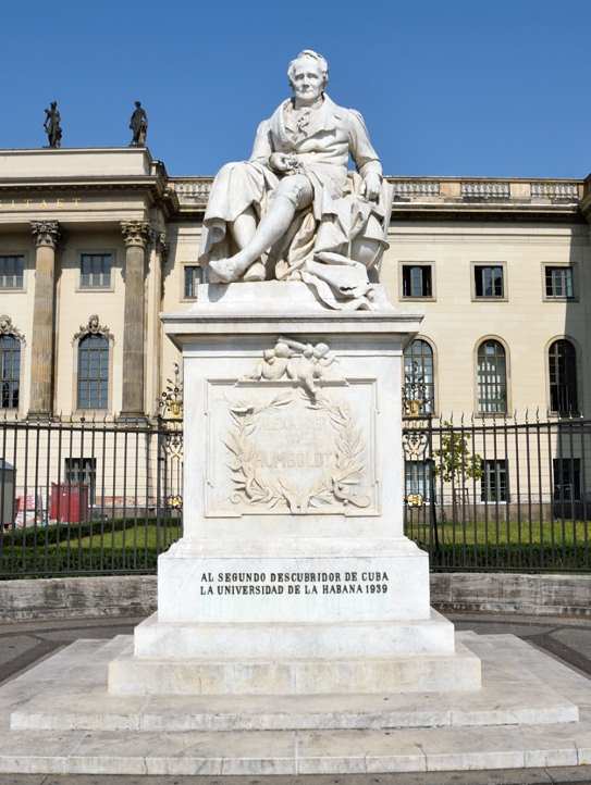 Alexander von Humboldt vor der Humboldt-Universitt.