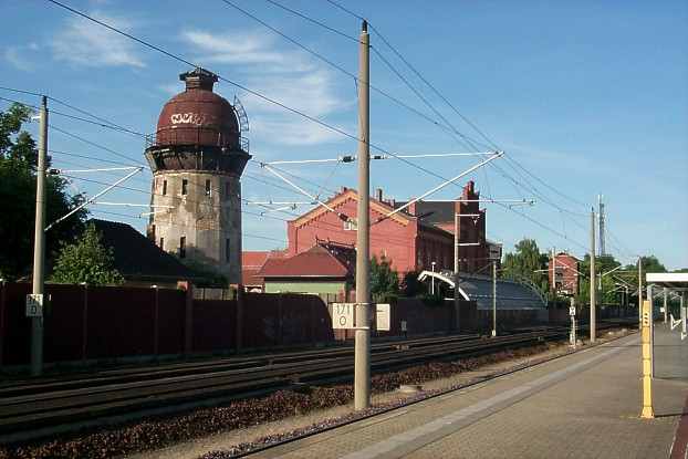 Bahnhofsanlage mit den Gleisen fr den Durchgangsverkehr