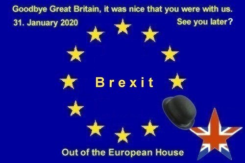 Brexit - Europa ohne Grobritannien - 31. Januar 2020.