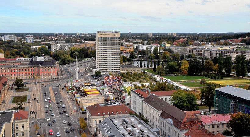 Der Blick vom Turm der Garnisonkirche zum "Lustgarten"- Potsdam.