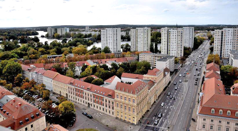 Totale der Hiller-Brandtschen Huser vom Turm der Garnisonkirche.