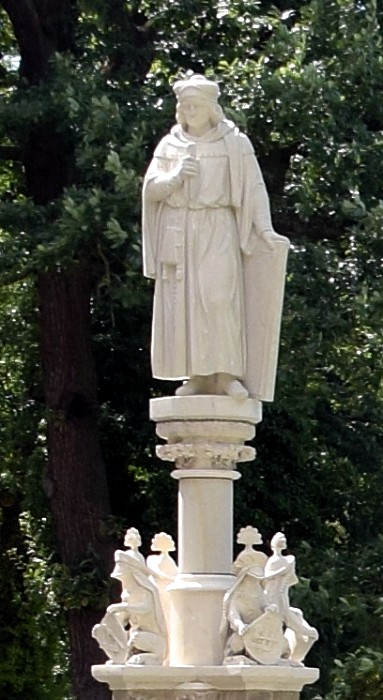 Statue des Dombaumeister Gerhardt van Ryle, Meister Gerhard (* um 1210/1215;  ~ 1271).