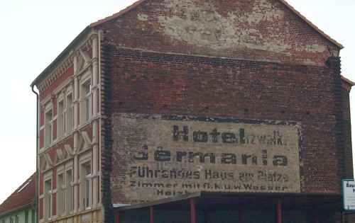 Historische Werbung fr ein Hotel